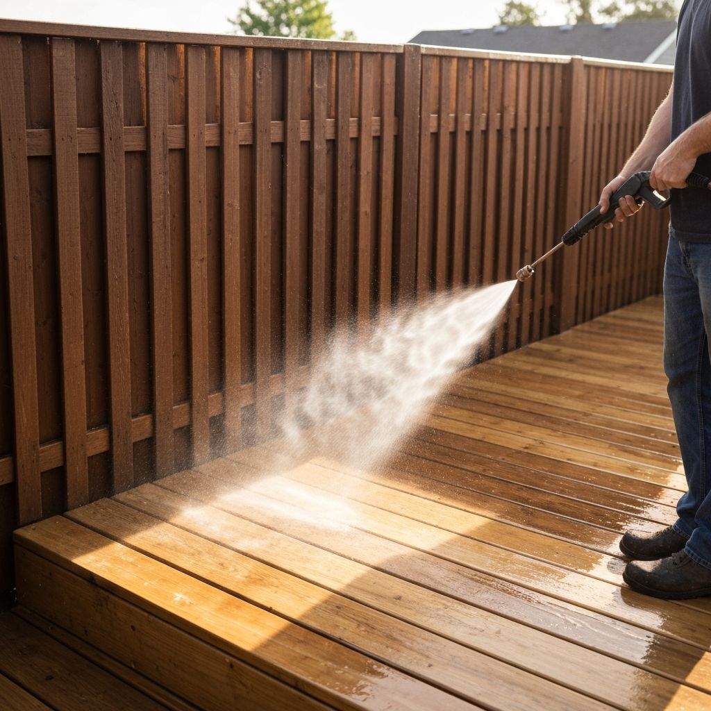 Fence and deck washing service