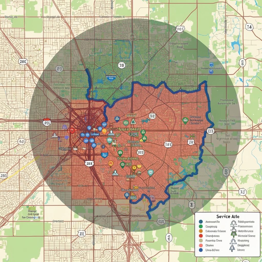 Jacksonville service area map