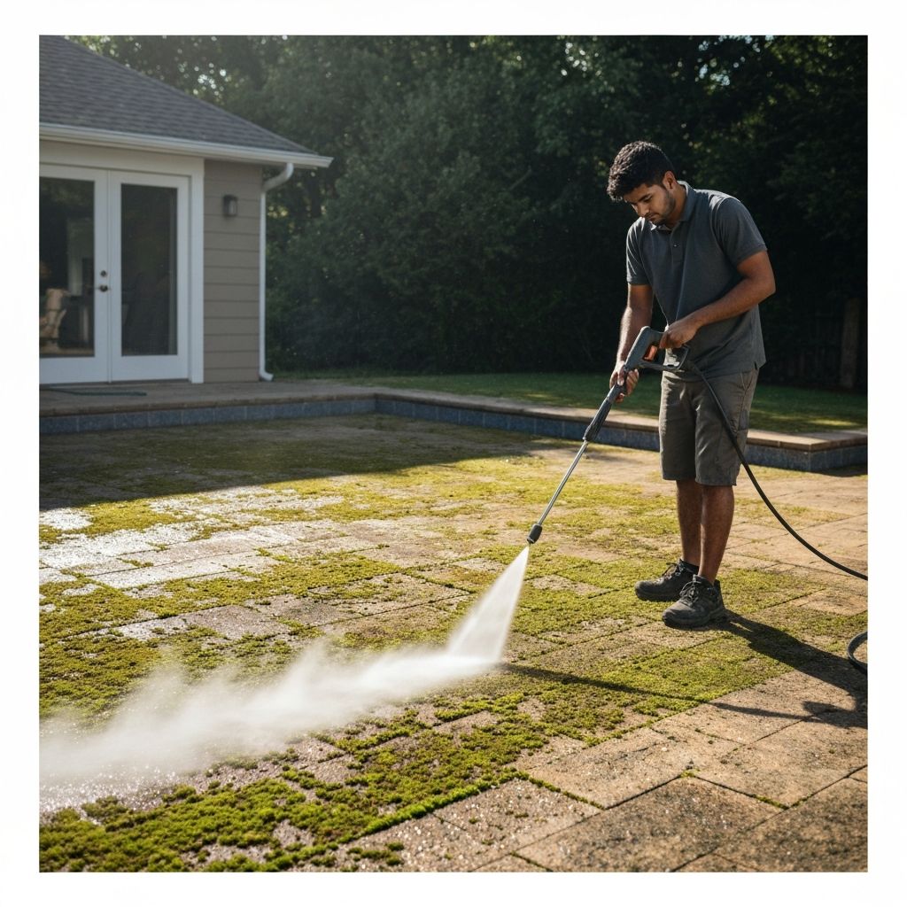 Patio and pool deck cleaning